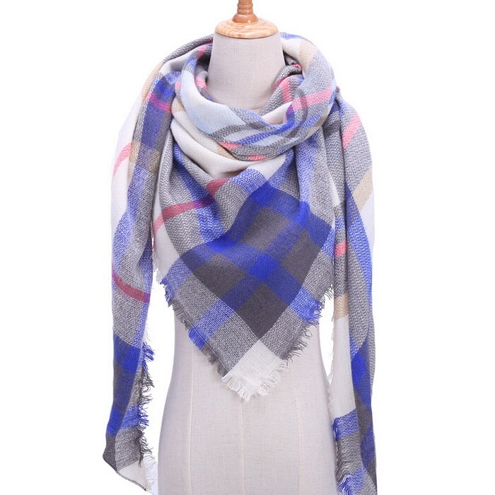 Plaid Farbe Einfache frauen Schals Dreieckige 140*140*210cm Kaschmir Warme Herbst Winter Schals wickelt schal für Frauen
