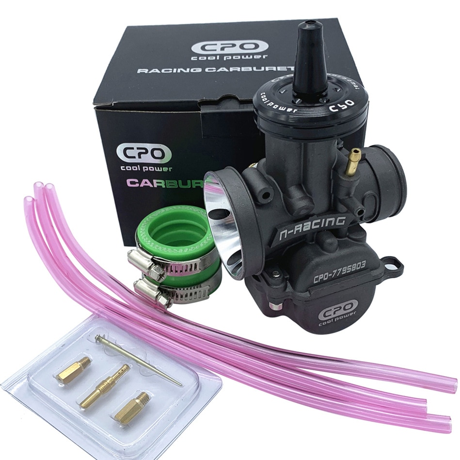 Cpo peo carb n pwk 24 26 28 30 32mm moottoripyörä moottoripyörä kilpa kaasutin 30mm moottorijärjestelmää hondalle tehosuihkulla