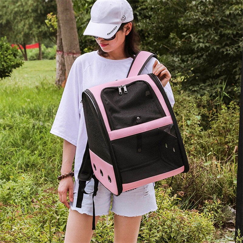 Breathable Bird Backpack Carrier Travel Cage Foldable Lightweight Outdoor Multi Purpose Mesh Bird Cage Pet Parakeet Parrot Bag