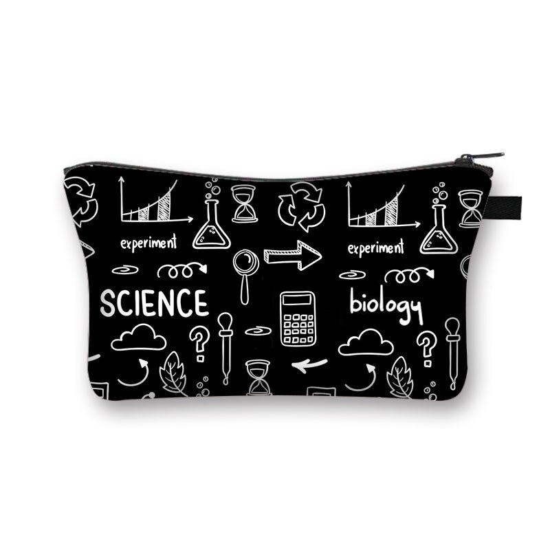 Lustige Periodensystem der Elemente Kosmetik Tasche Frauen machen-hoch Taschen Mathematik aufbringen Reißverschluss Lippenstift Tasche Tragbare Kulturbeutel Taschen: shzbelement04cw