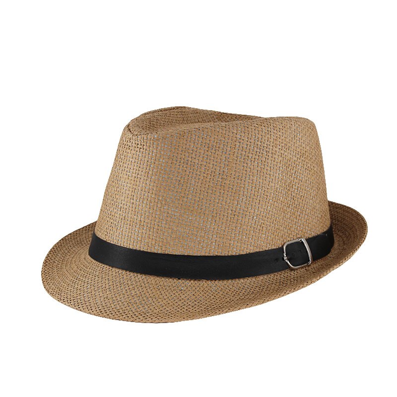 Miaoxi voksne mænd solhat sommer unisex solid afslappet hat sommer stråhætte ferie kvinder hatte motorhjelm sn -007: Khaki