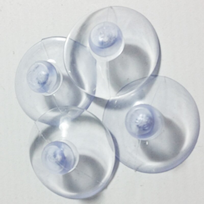 Succionador de cabeza de seta de PVC, 10 piezas, 35mm, vidrio transparente perforado, soporte de ventosa, B3G7
