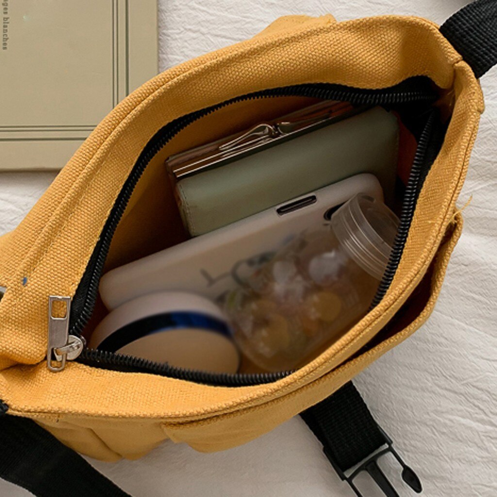 Women Canvas Wild Cute Messenger Bag Shoulder Bag Solid Color High Capacity Big Bags Small Casual Square Bags Women #BL5