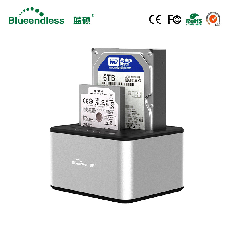 Aluminum Hard Disk External Case 6TB Hdd Box 2.5/3.5 USB 3.0 Hdd Docking Station Sata to Usb Hdd Dock 2.5 Hdd Case