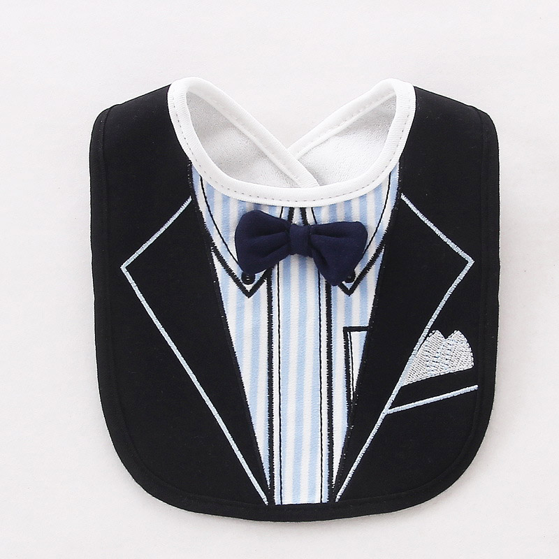 Bavaglino neonato 3 Strati Impermeabile Babys fumare Bavaglini per Bambini Cena Alimentazione Bavaglino saliva Asciugamano bambino Fiocco Rosso Cravatta Signore Baberos t0500