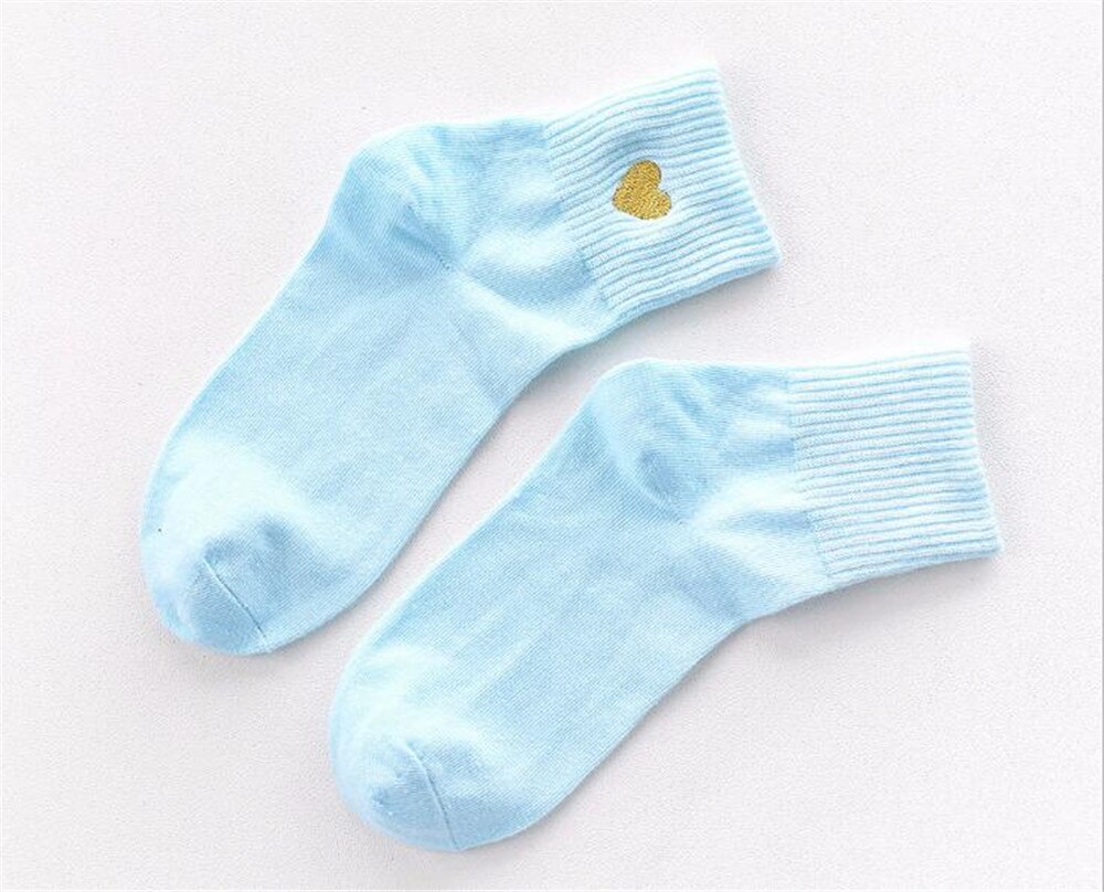 Socks Woman Spring Socks Girls Cotton Color Novelty Women Cute Heart Casual Funny Socks B628: color 3
