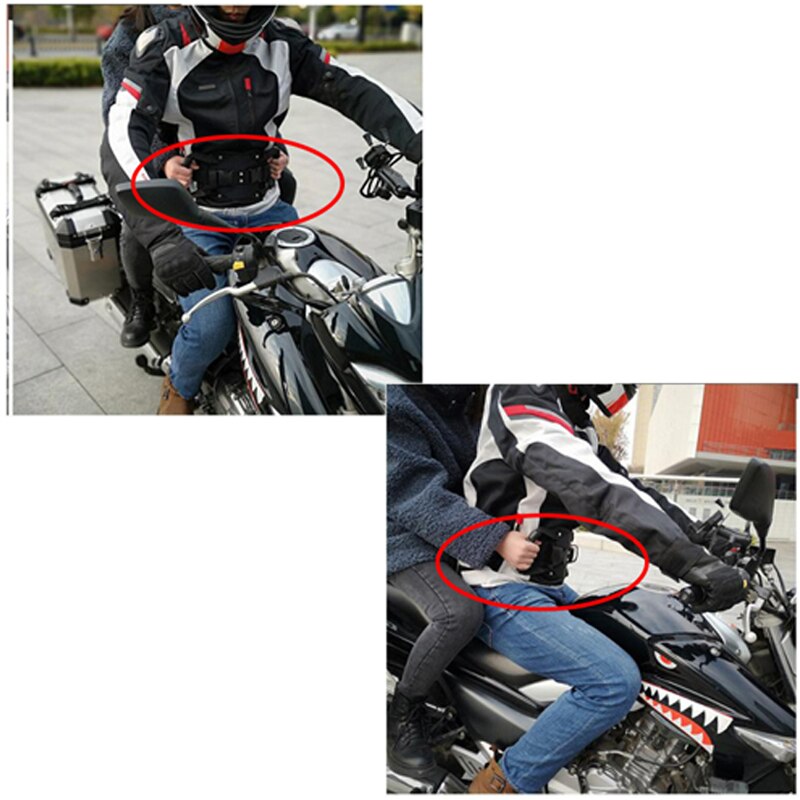 Motorfiets Achterbank Veiligheid Armsteun Veiligheidsgordel Achterbank Passagier Grip Grab Handvat Antislip Band Oxford Doek Motor accessoire