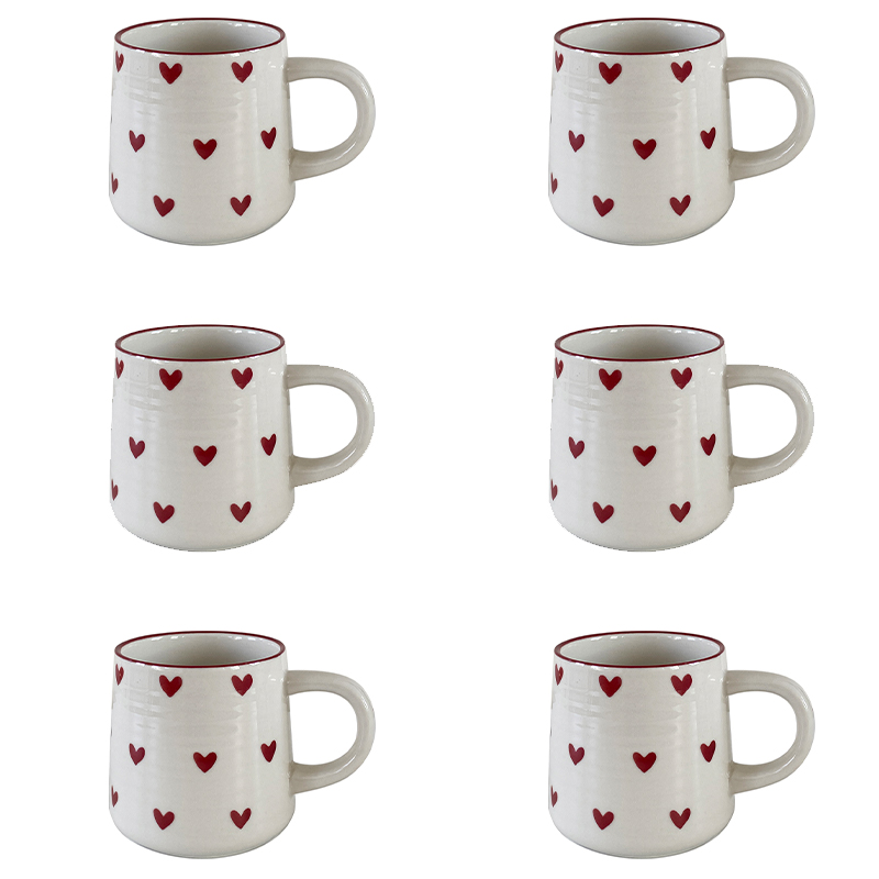 Kubek ceramiczny kocham, uroczy mały kubek ceramiczny kocham Kubek robić kawy, odpowiedni robić picia w domu, popołudniowej herbaty, picia w biurze, kawiarni Latte Sztuka, pamiątki, prezentu walentynkowego, prezentu urodzinowego: Niebieski