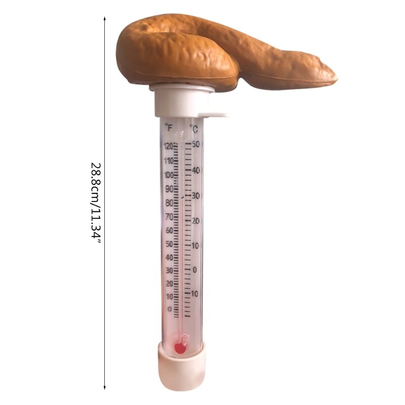 Swimming Pools Thermometer Floating Poop Prank Water Thermometer Funny Poop-Shaped Prank Floating Pool Thermometer Spas M4YD