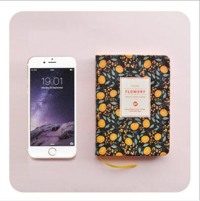 Schedule Weekly Planner Notebook Cute Little floral Flowers Notepad Hand book: A6 black