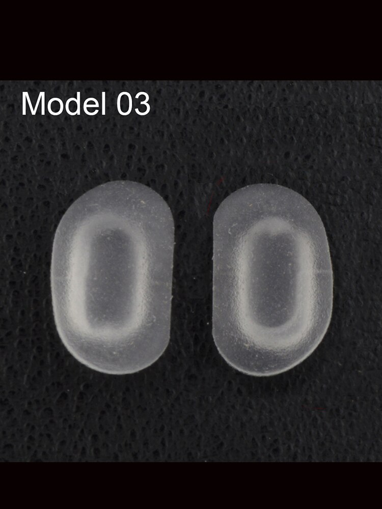 10coppie(20pz) nero in gomma Antiscivolo Naselli per Occhiali Da vista Occhiali Da suola Occhiali Da vista Occhiali spingere su occhiali naso pad: modello 03