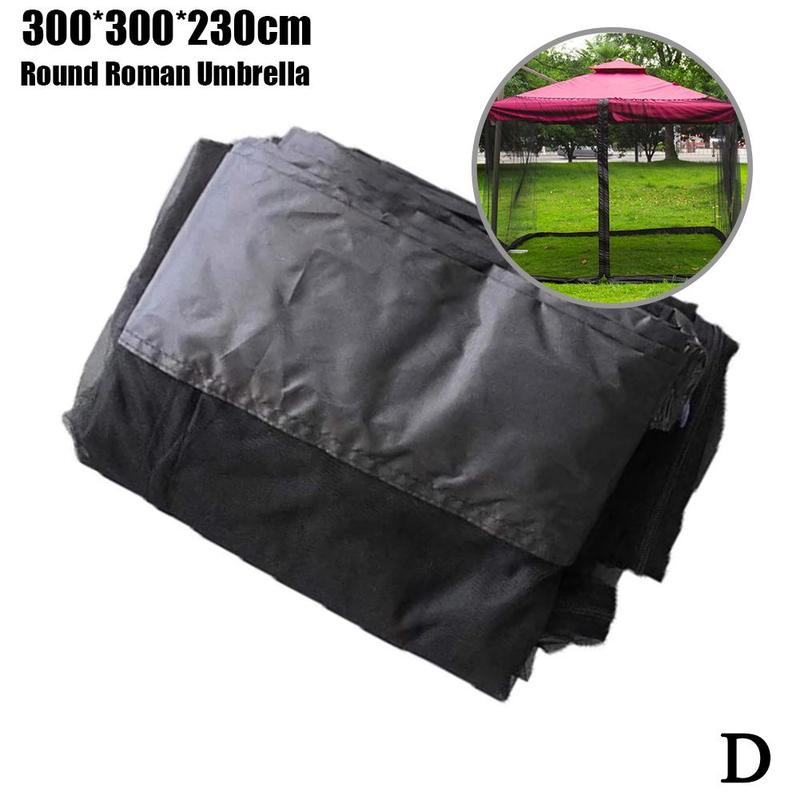 Mosquito Net Outdoor Patio Umbrella Net Cover Roman Free Installation Anti-mosquito Umbrella Umbrella Straight X2B9: D