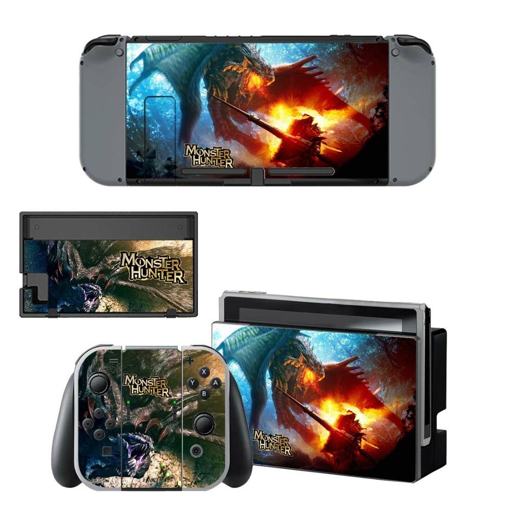 Nintendoswitch Skin Monster Hunter Nintend Switch Stickers for Nintendo Switch Console Joy-con Controller Dock Skins Stickers