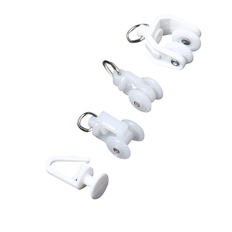 Rail de rideau à poulie, crochet à petite pointe, rail droit, rail incurvé, crochet en plastique expert, crochet en S, support de rideau