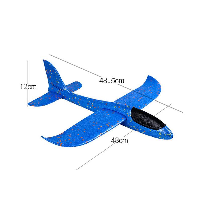 Avion en mousse à lancer à la main 48CM, jouet de lancement en plein air, planeur, pour enfants, modèle de Puzzle