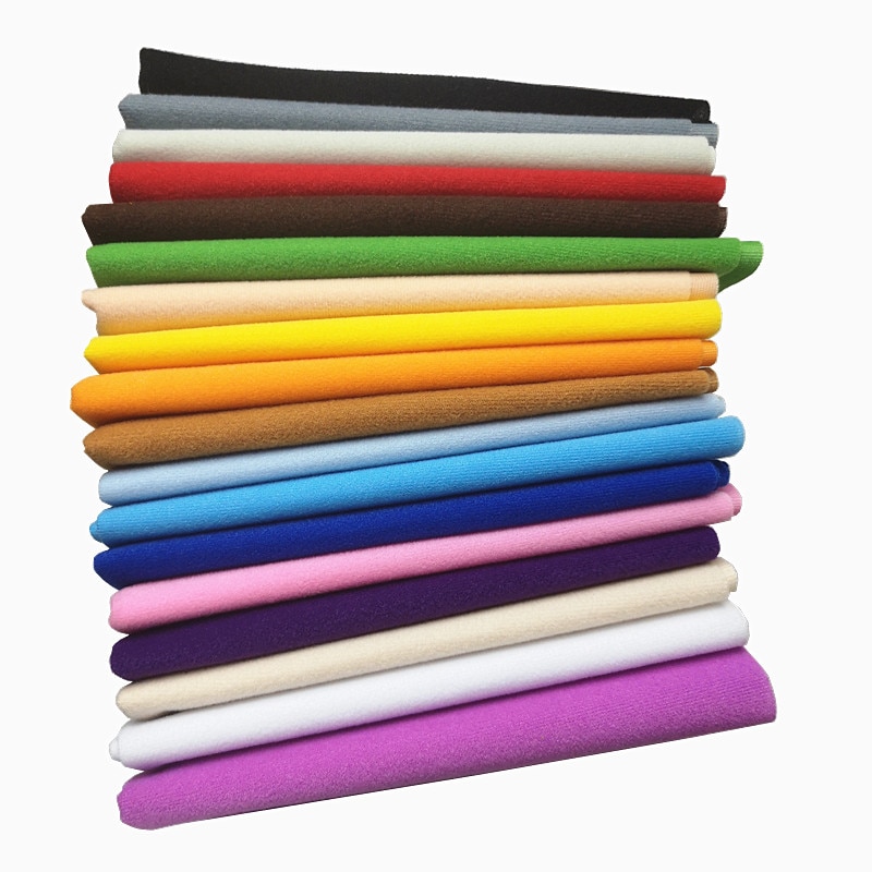 40x50 cm 30 Kleuren Goedkoopste Polyester Loop Fleece Stof Tricot Fluwelen Geborsteld Stoffen voor Patchwork Naaien Doll Gevulde speelgoed Doek