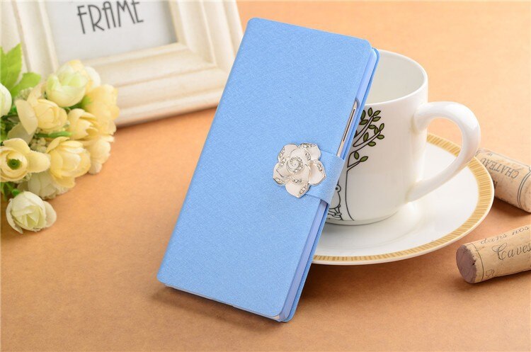 For ZTE Blade V10 Vita Case Cover Flip Case Original ZTE Blade V 10 Vita PU Leather Stand Wallet Telephone Funda Capa Coque Bag: CS Blue camellia