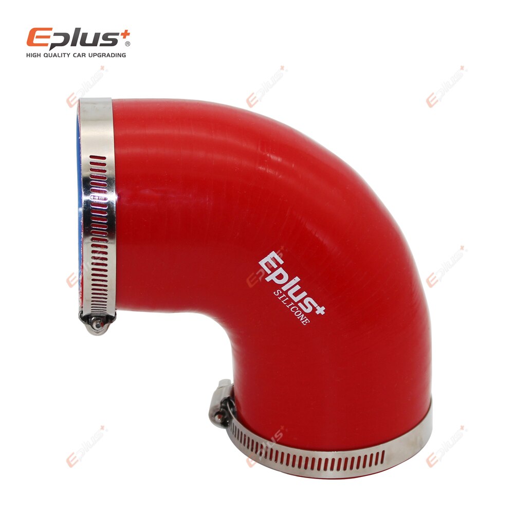 EPLUS – Connecteur universel de tuyau en silicone, tuyau d'admission de turbo refroidisseur d'air, 90 degrés, plusieurs tailles, rouge