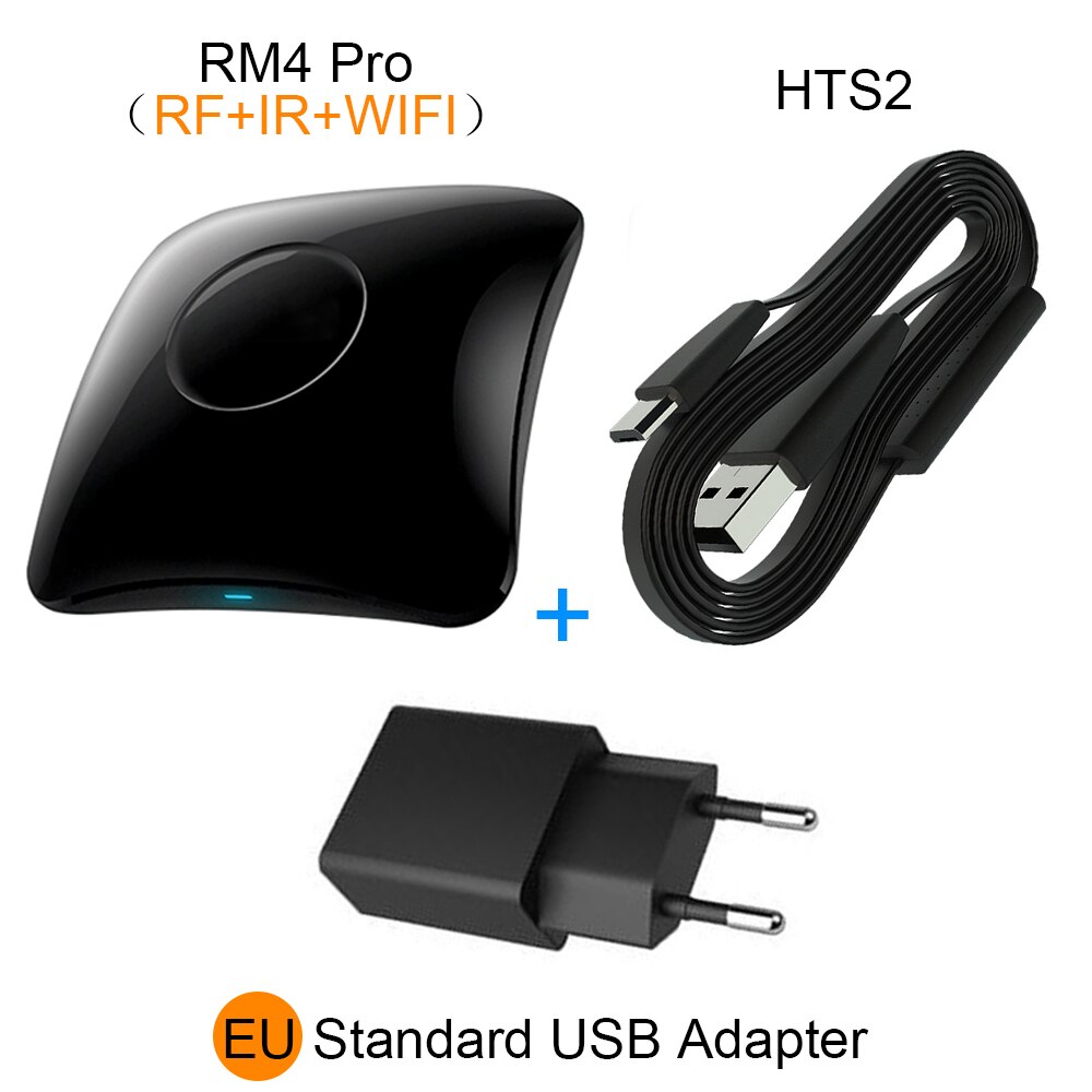 BroadLink RM4 Profi RM4 Mini Ausführung kabellos Universal--fernbedienung Hub Mit HTS2 Temp Und Feuchtigkeit Sensor Clever Heimat Lögesungen: EU RM4 Profi HTS2