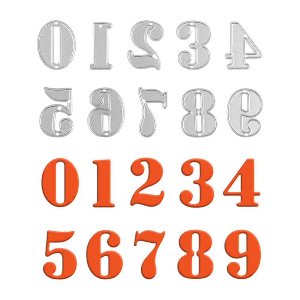 Arabic Numerals Numbers Alphabet Letters Cutting Dies Stencils for Scrapbooking Decorative Stamping Template Paper Crafts Dies
