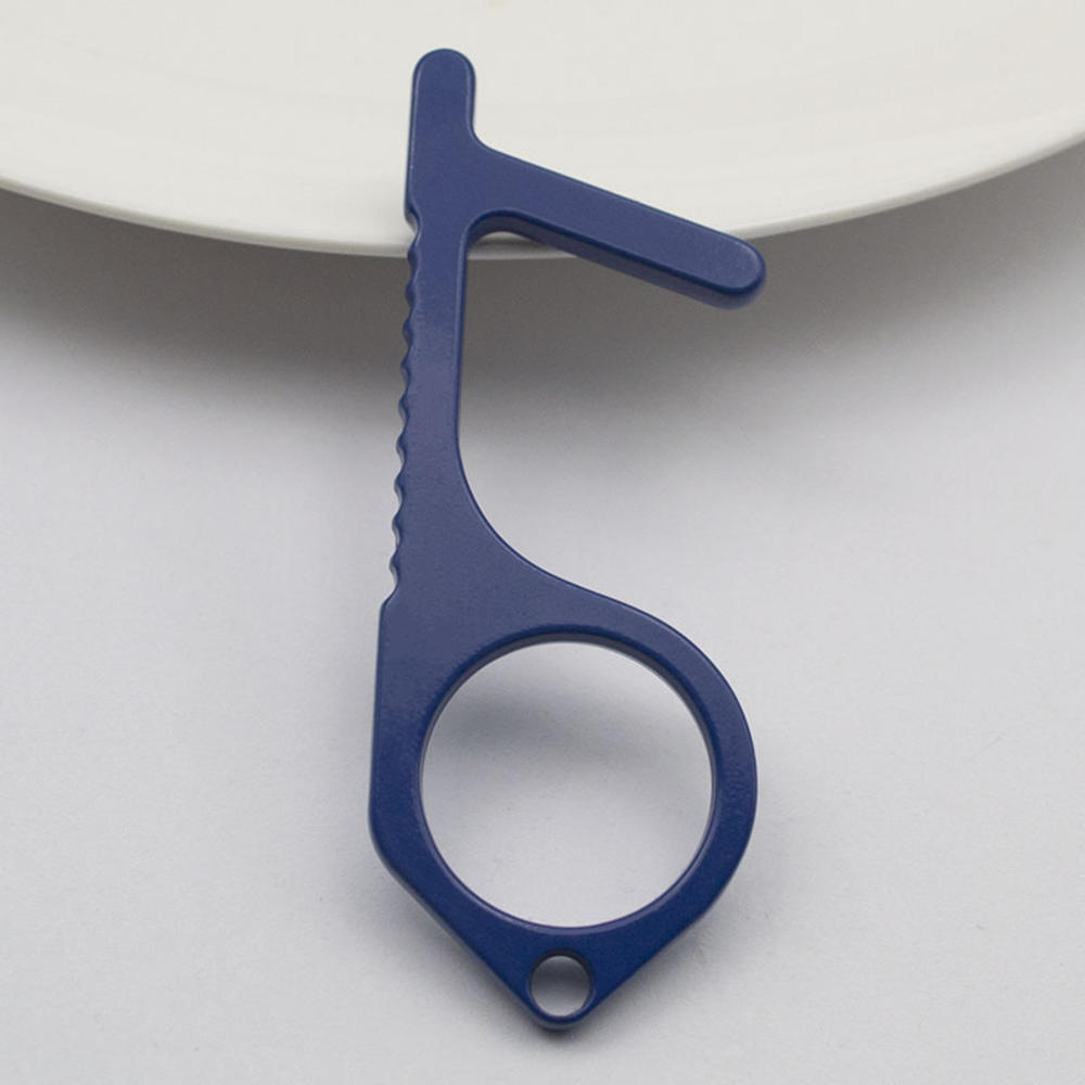 Touch Screen Buttons EDC Door Opener Hygiene Hand Antimicrobial Contactless Press Elevator Tool Portable Door Opener Keychain