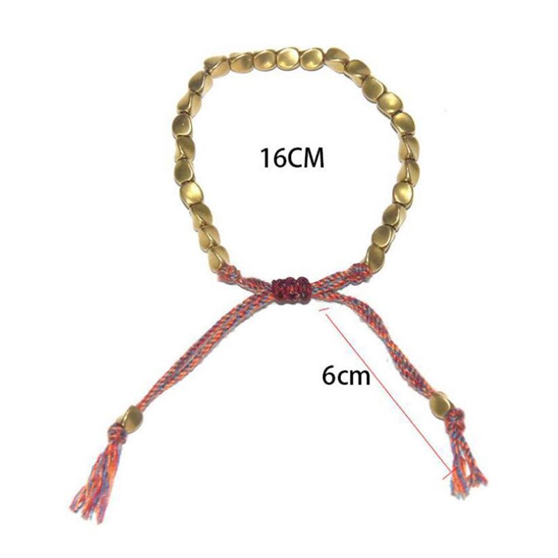 Perlen Armband Mann Frauen Elastizität Armreif Schmuck Bogen Perlen Armband Tibetischen Buddhistischen Geflochtene Kupfer Glück Armband