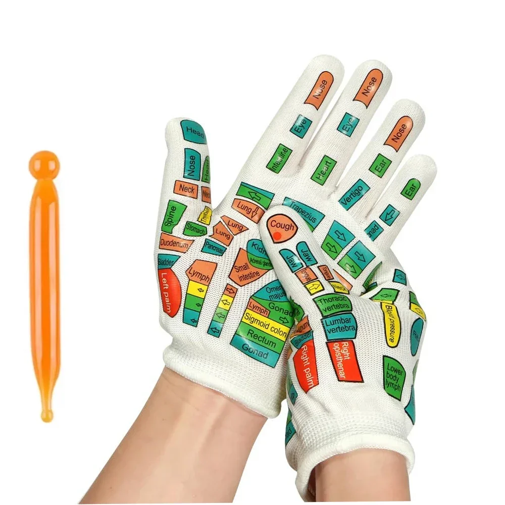 1 einstellen Socken Akupressur Fußpflege Massage Lindern Müde Füße Massagegerät Reflexzonenmassage Socken Fuß Akupunkturpunkt Massage Werkzeug Physiotherapie: Orange