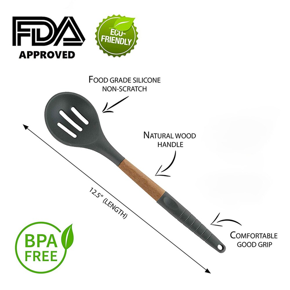 12PCS Silicone Cooking Utensils High Temperature Resistance Kitchen Utensils Set with Storage Box Tongs Spatula Cookware