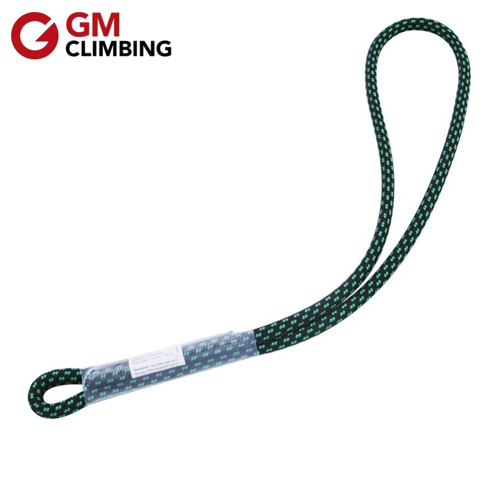 18in / 24in Safety Rock Climbing Rope Prusik Loop Polyester 8mm 20kN Camping Carabiner Accessory Cord Arborist Cuerda Escalada