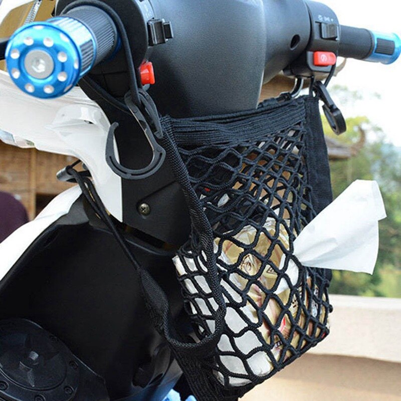 Motorcycle Luggage Net Hook Hold Bag Cargo Bike Scooter Mesh Fuel Tank Luggage