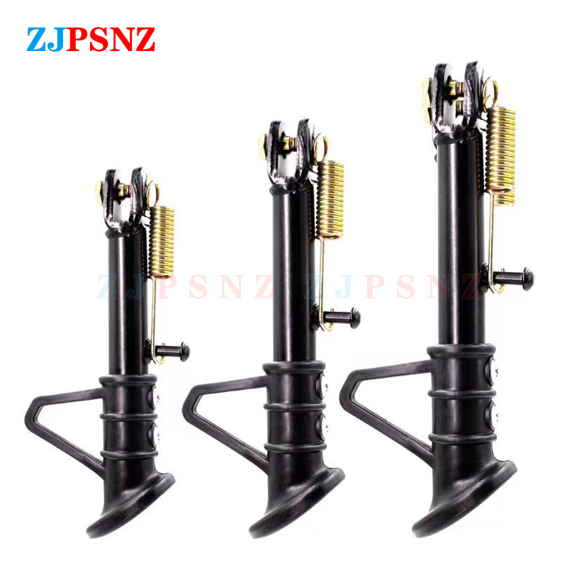 Motorcycle Scooter Kickstand Side Lining Stand Kick Foot Bracket With Spring Bolt e-Bike Kickstand Distance 14/16/18/20/22/24cm