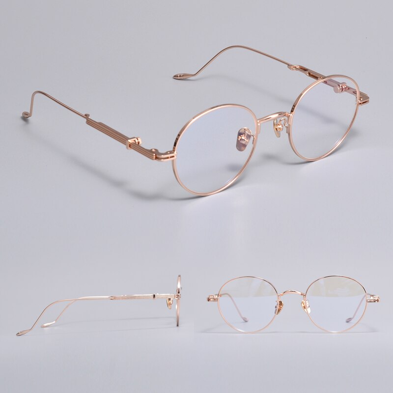 korean Prescription Eyeglasses Frame With clip men Women Round Myopia Optical Gentle Diplo-the cub 032 Glasses Frame