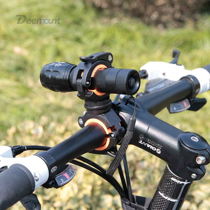 Deemount Fahrrad Licht Halterung Fahrrad Lampe Halfter Taschenlampe Scheinwerfer Pumpe Stand schnell Freisetzung montieren 360 Grad Drehbare Teil