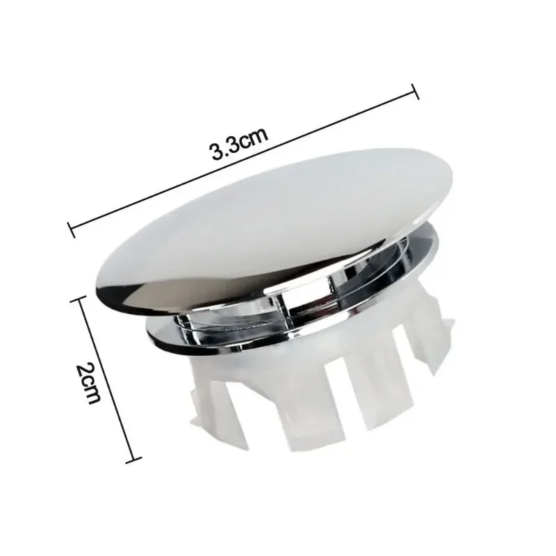 Waschbecken Überlauf Abdeckungen trimmen Ring Kappe Küche Badezimmer Waschbecken Badewanne Runde Doppel Schicht Ersatz See Abdeckung Für 22mm-24mm See