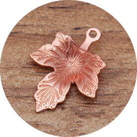 100pcs 12x15mm Brass Leaf Base Filigree Leaf Charms Pendant Setting DIY Accessories For Jewelry Making: Rose Gold plated