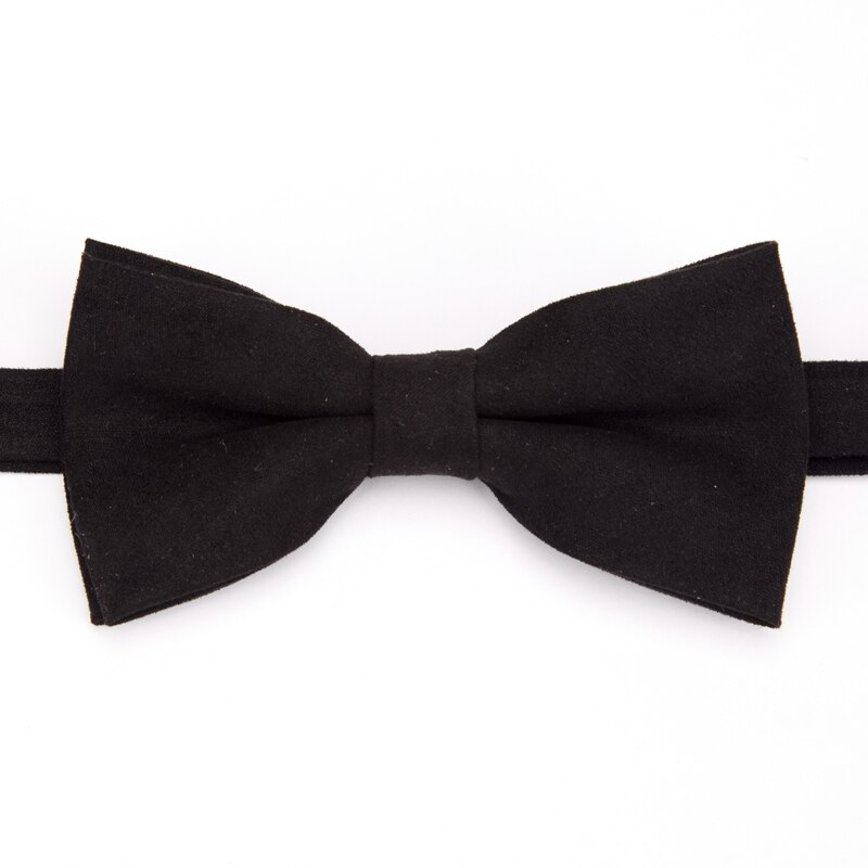 Mænd butterfly slik solid bryllup slips herre fester kjole bowtie dreng kraver forretning tilbehør gravatas para homens: Sort