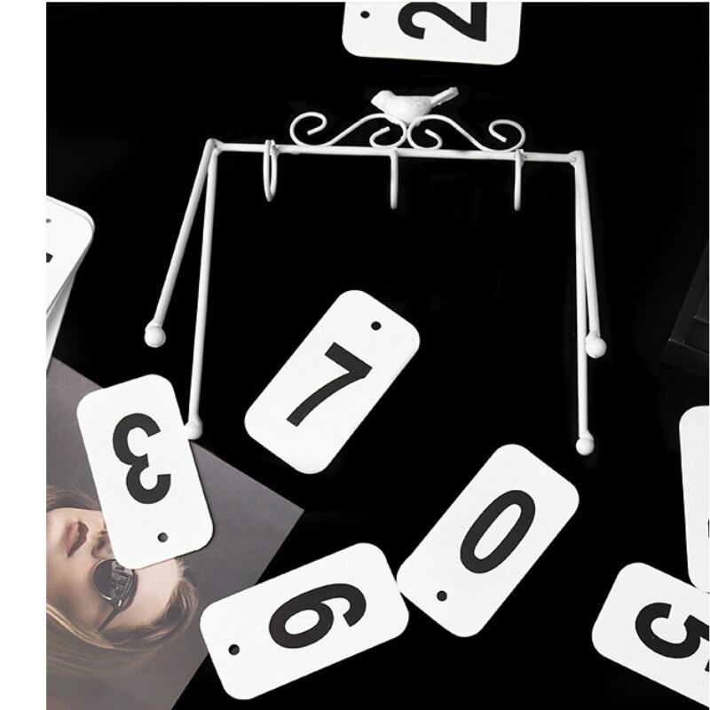 DIY Iron Bird Page Flip Calendar Decoration Crafts Wooden Perpetual Calendar Home Decoration Accessories Modern