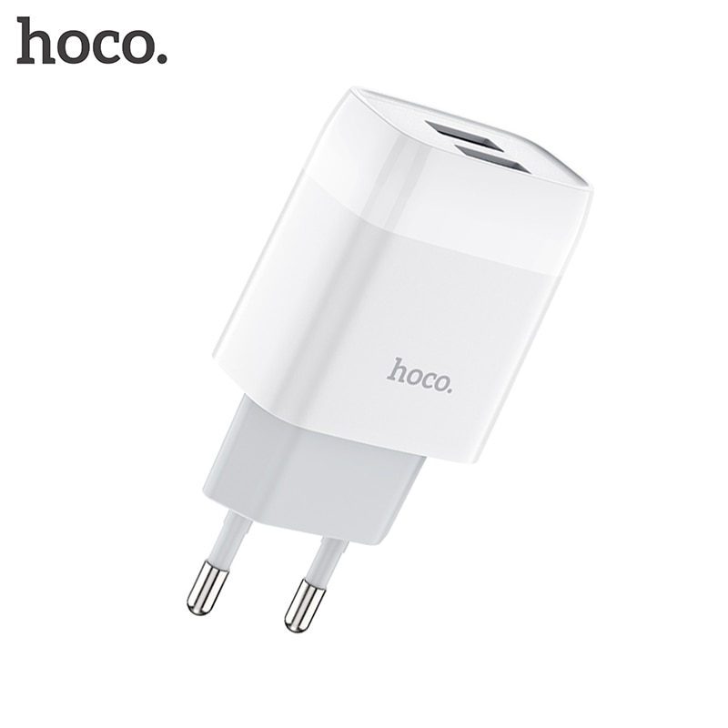 HOCO Dual USB Ladegerät Ladegerät 5V 2,4 A Eu-stecker Tragbare für iPhone 11 Pro Samsung Xiaomi redmi hinweis 8 Lade Doppel Adapter