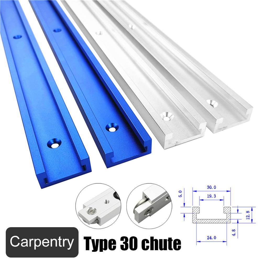 T-track, inglete, barra deslizadora de aleación de aluminio, excelente pista de inglete, sierras de banda para mesa, carpintería, herramienta DIY, tipo-30