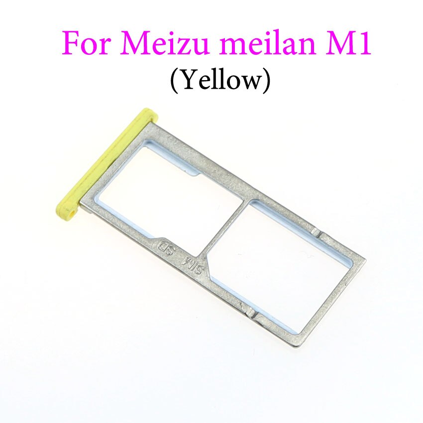 YuXi-Adaptador de bandeja de tarjeta SIM para Meilan 1, 2, bandeja de tarjeta SIM, ranura para tarjeta, Micro SD, reemplazo del adaptador para Meizu Note M1 M2: For M1 Yellow