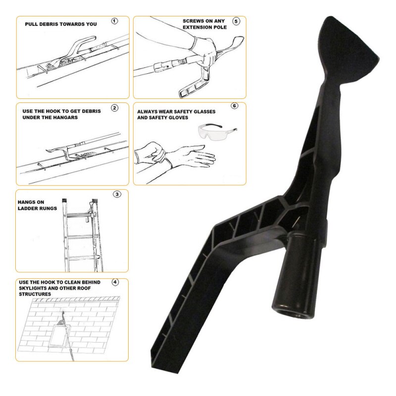 Gutter Cleaning Spoon Scoop Hand Tool Gutter Tool for Farm Garden Gutter Skylights Roof Structure Cleaning Tool