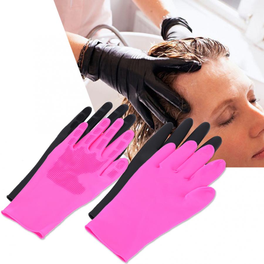 Barbería, guantes de limpieza para lavar el cabello, guantes de silicona antideslizantes para peluquería, guantes de protección para barbería, guantes de silicona