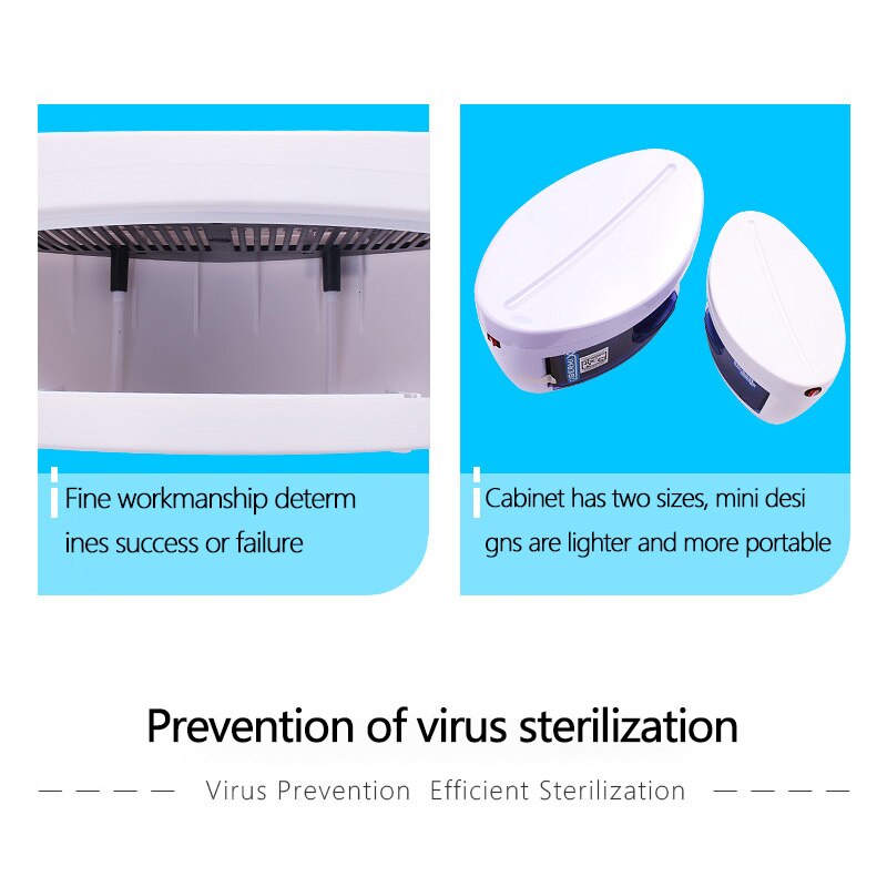 Esterilizador de teléfonos móviles con luz UV caja de Cabina Desinfeccion herramientas de cuidado de uñas protección de uñas esterilización conveniente