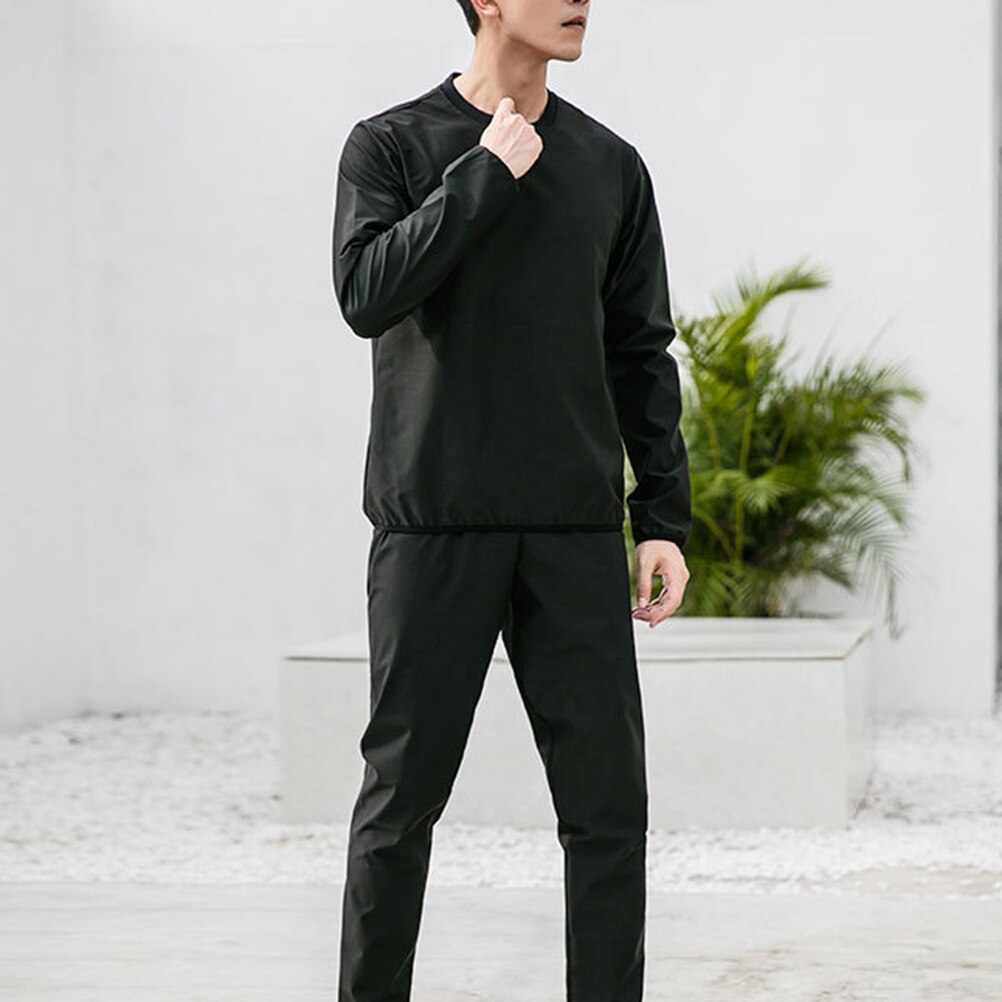 Traje de Sauna totalmente sellado para hombre, pantalones de manga larga para ejercicio de pérdida de peso, quema de grasa, para gimnasio y boxeo