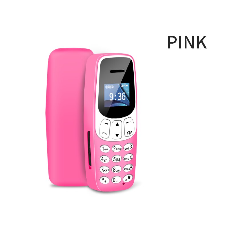 Mini kids Mobile Phones Bluetooth Dialer Earphone Magic Voice FM radio SIM Card Low Radiation MP3 Cell Phones PK J9 7S+ K8 BM70: J7 Pink