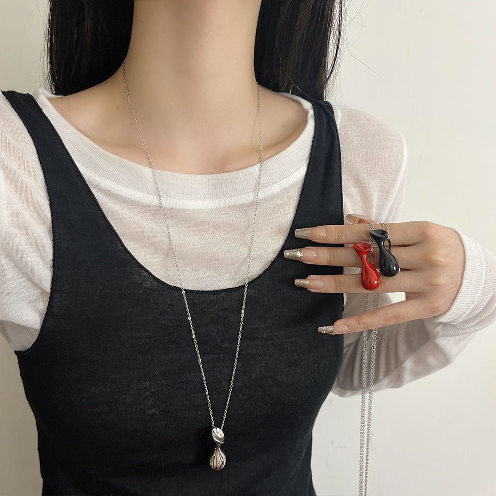 Collier pendentif pour femme, pull long, style cool, JOAccessory