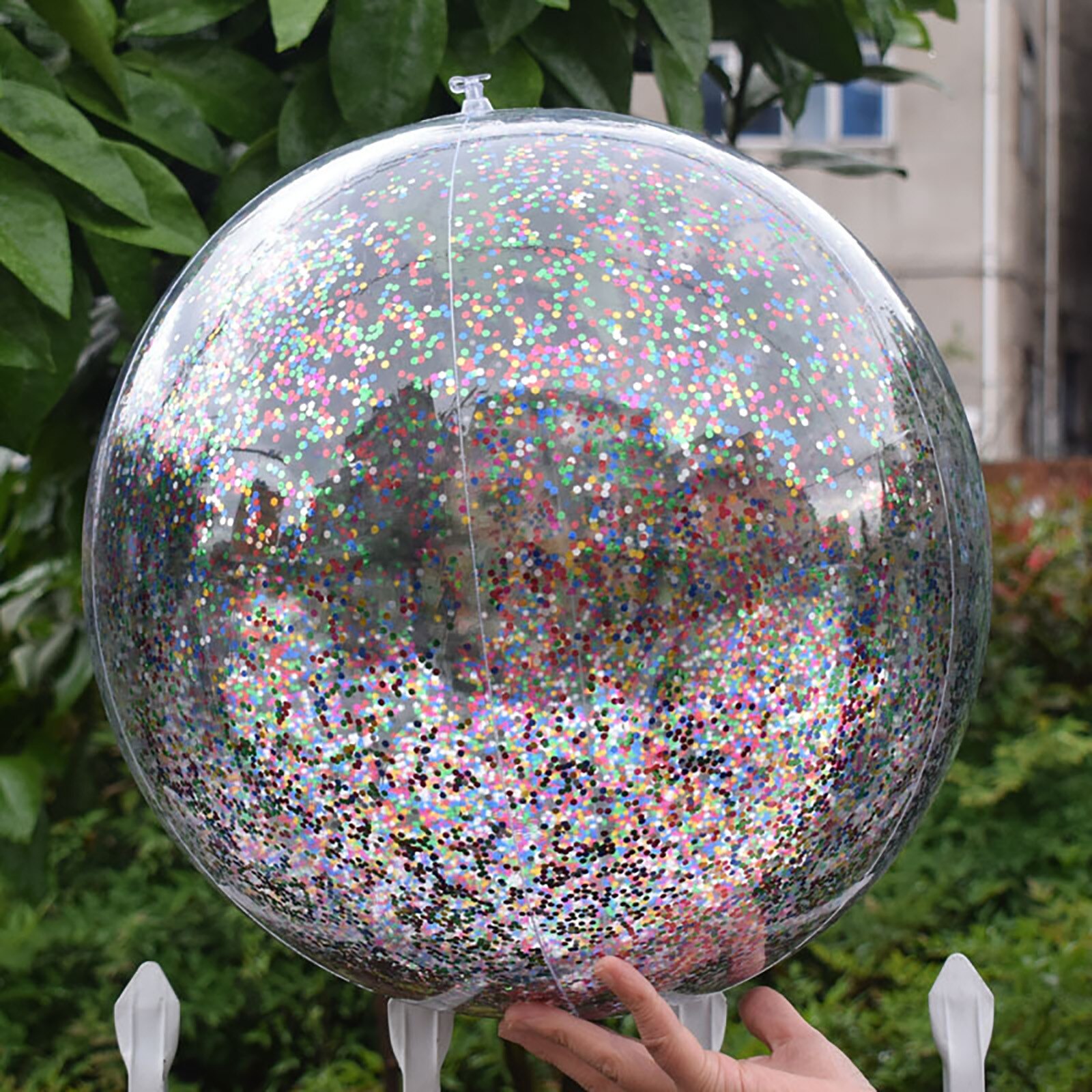 Water Ballonnen Pailletten Opblaasbare Strand Bal Zwembad Speelgoed Ballen Confetti Glitter Zomer Speelgoed Opblaasbare Duidelijke Ballen Poep Outdoor Speelgoed