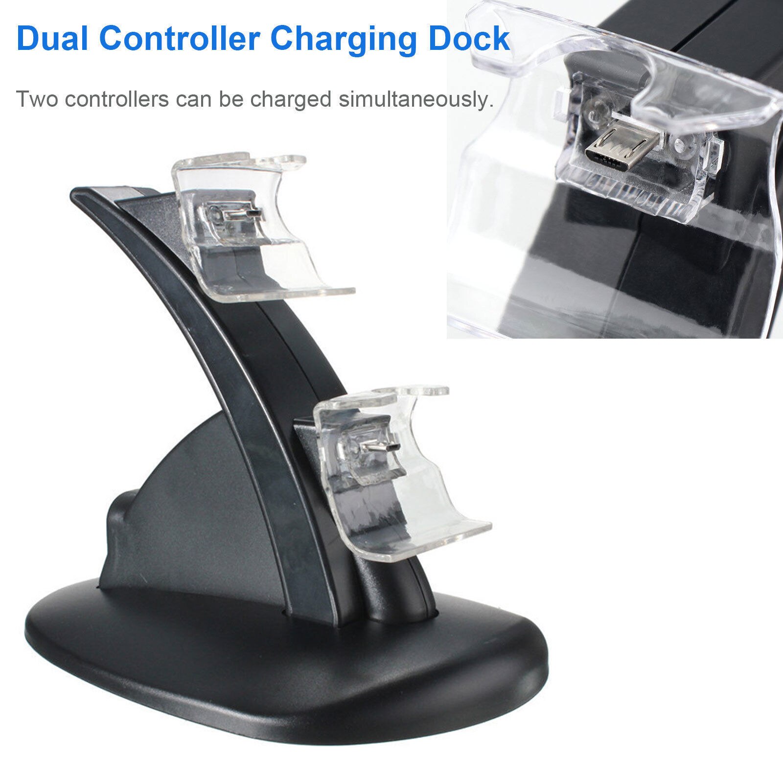 LED Dual USB Charging Charger Dock Stand Cradle Docking Station For -XBOX ONE S X SLIM Game Gaming Console Controller
