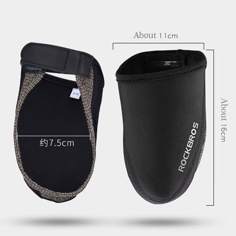Rockbros Bike Cycling Shoe Cover Mtb Winddicht Slijtvast Warm Houden Zwart Half Overschoenen Fiets Schoen Covers Protector