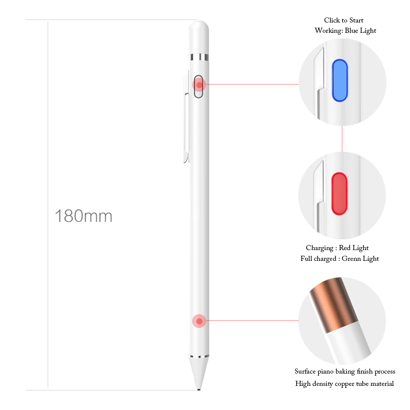 Suntaiho Stylus pen voor iPad mini Oplaadbare hoge precisie voor apple Potlood stylus compatibel Androi IOS Capacitieve touch pen